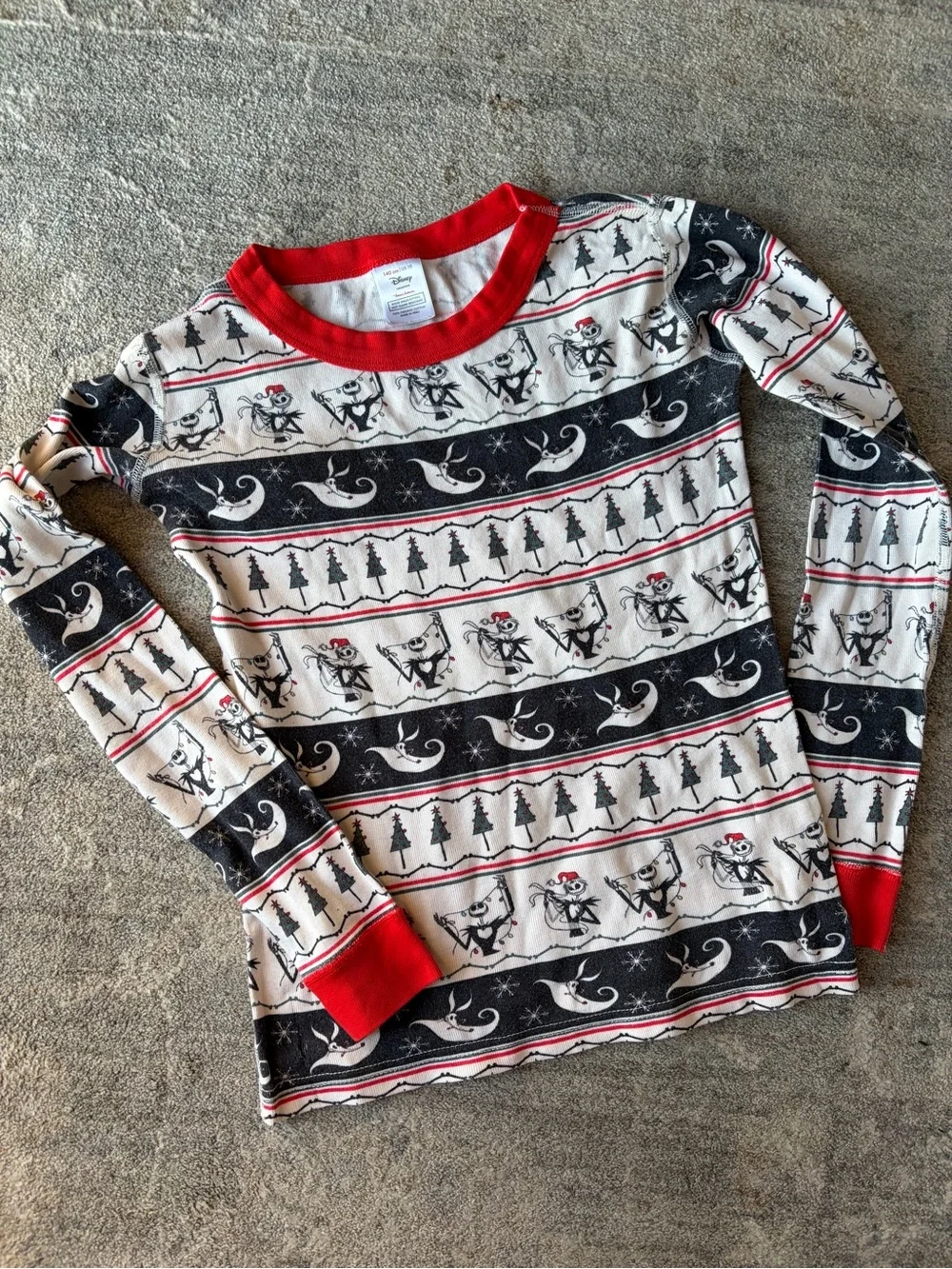 Hanna Andersson Nightmare Before Christmas PJ Long Sleeve Organic Cotton Sz 10